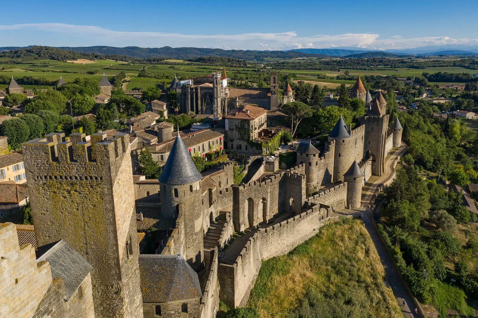 Creative view of the heritage of Carcassonne